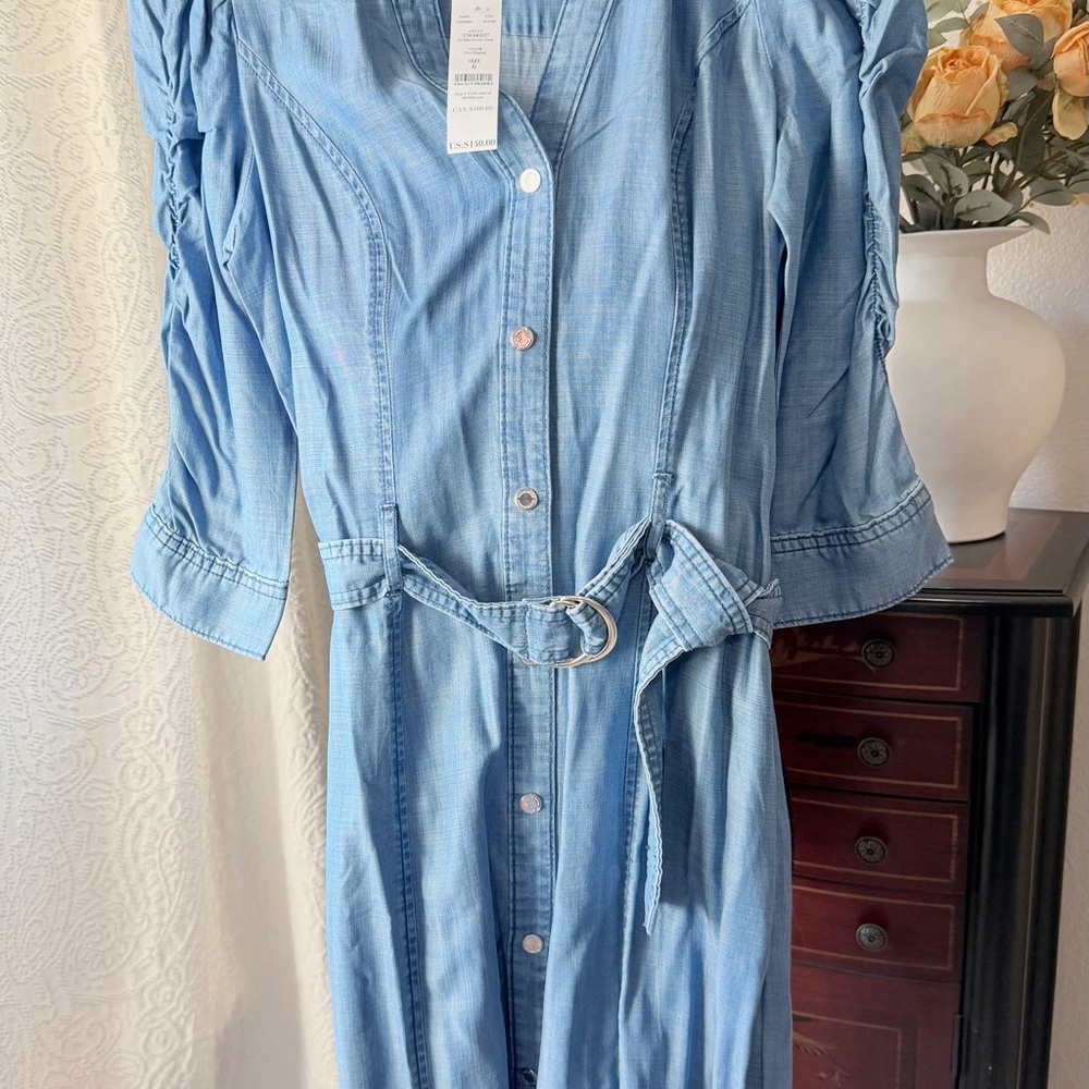 Denim Blue Midi Dress